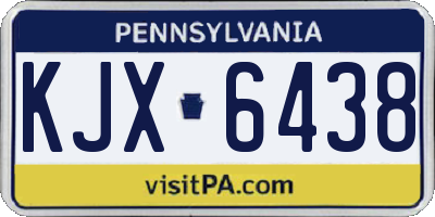 PA license plate KJX6438