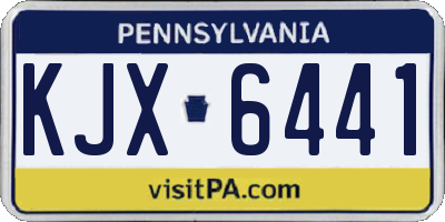 PA license plate KJX6441
