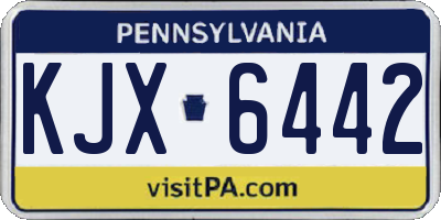 PA license plate KJX6442