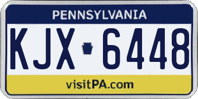 PA license plate KJX6448