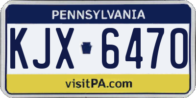 PA license plate KJX6470