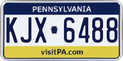 PA license plate KJX6488