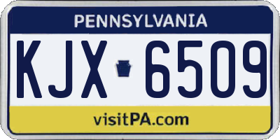 PA license plate KJX6509