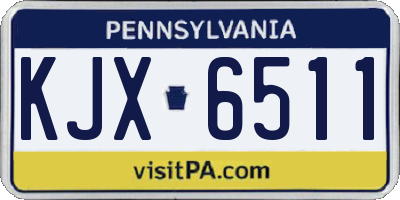 PA license plate KJX6511