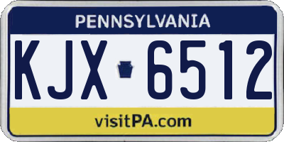 PA license plate KJX6512
