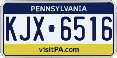 PA license plate KJX6516
