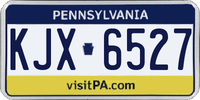 PA license plate KJX6527