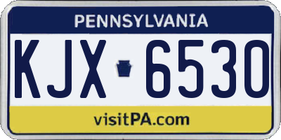 PA license plate KJX6530