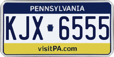 PA license plate KJX6555