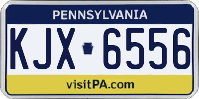 PA license plate KJX6556