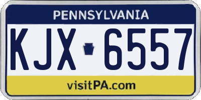 PA license plate KJX6557