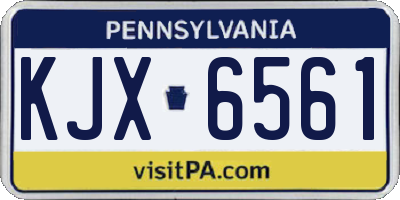 PA license plate KJX6561
