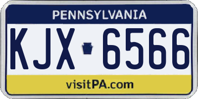 PA license plate KJX6566