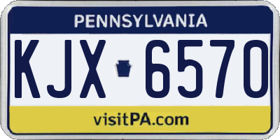 PA license plate KJX6570