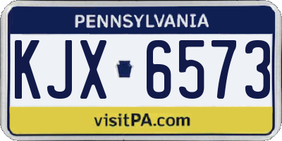 PA license plate KJX6573