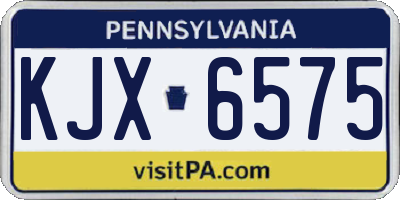 PA license plate KJX6575