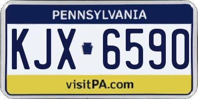 PA license plate KJX6590