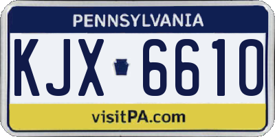 PA license plate KJX6610