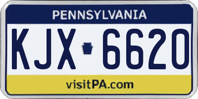 PA license plate KJX6620