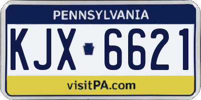 PA license plate KJX6621