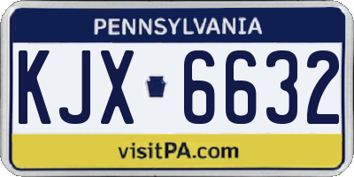 PA license plate KJX6632