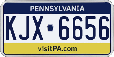 PA license plate KJX6656