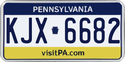 PA license plate KJX6682