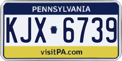 PA license plate KJX6739