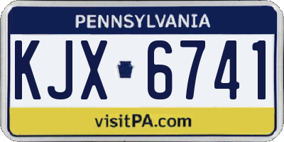 PA license plate KJX6741