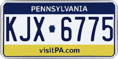 PA license plate KJX6775