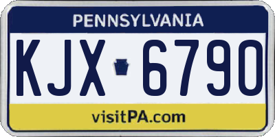 PA license plate KJX6790