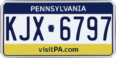 PA license plate KJX6797
