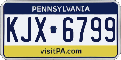 PA license plate KJX6799