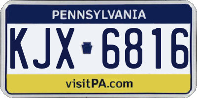 PA license plate KJX6816