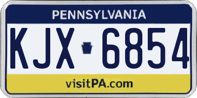 PA license plate KJX6854