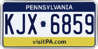 PA license plate KJX6859