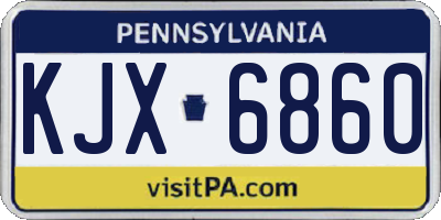 PA license plate KJX6860