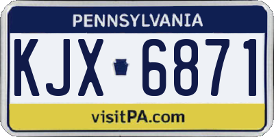 PA license plate KJX6871