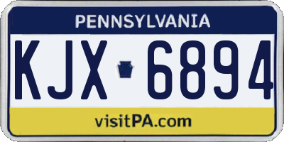 PA license plate KJX6894