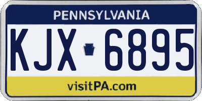PA license plate KJX6895