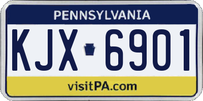 PA license plate KJX6901