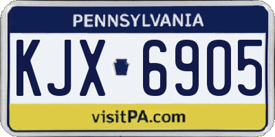 PA license plate KJX6905
