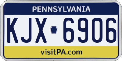 PA license plate KJX6906