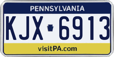 PA license plate KJX6913