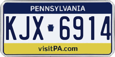 PA license plate KJX6914