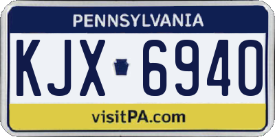 PA license plate KJX6940