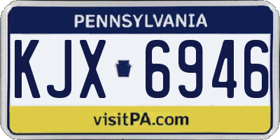 PA license plate KJX6946