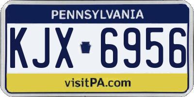 PA license plate KJX6956