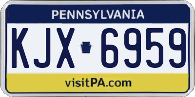 PA license plate KJX6959