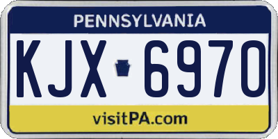 PA license plate KJX6970